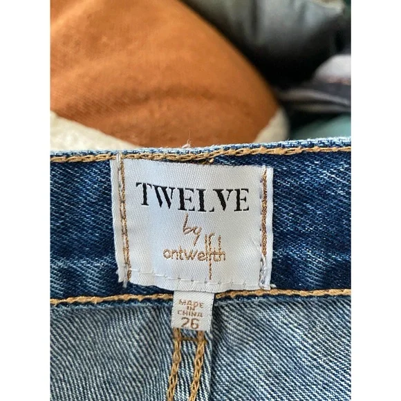 Twelve By Antwelfth Cropped Straight Leg Jeans Size 26 - Picture 6 of 8